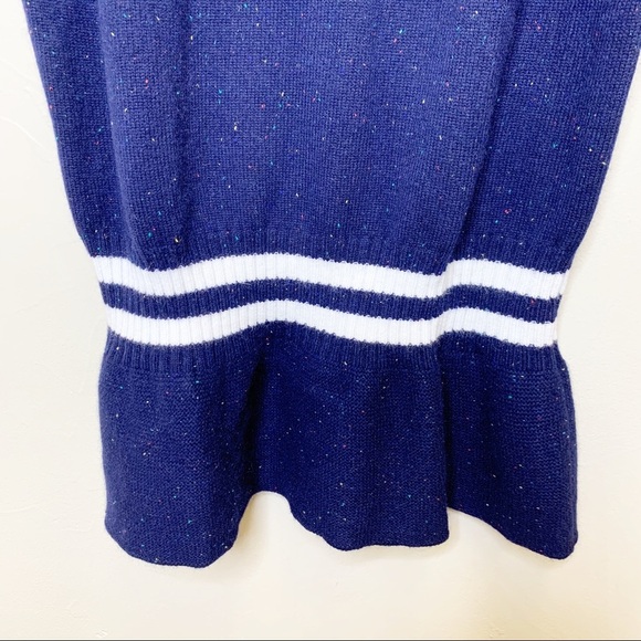 Queen Mulock Navy Striped Confetti Sweater Dress - Picture 4 of 8